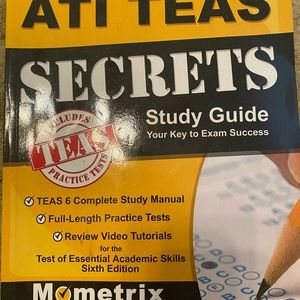 Nurse ATI TEAS STUDY GUIDE SECRETS- full length practice tests & video tutorial